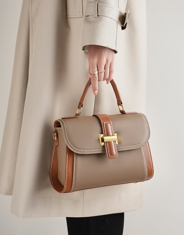 上質の魅力 ！|白|グレー|2色|牛革ハンドバッグ♥牛革ショルダーバッグ