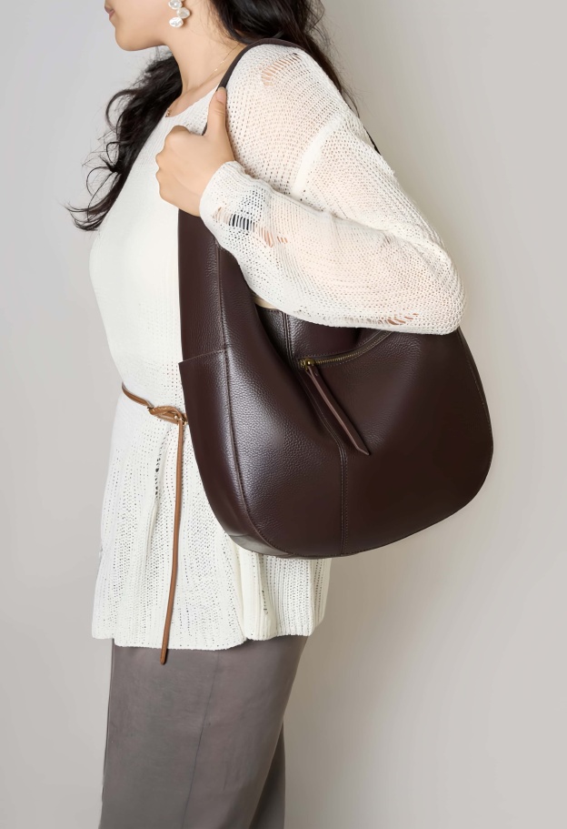 細部まで丁寧！|黒|コーヒー|2色|牛革ハンドバッグ |牛革トートバッグ