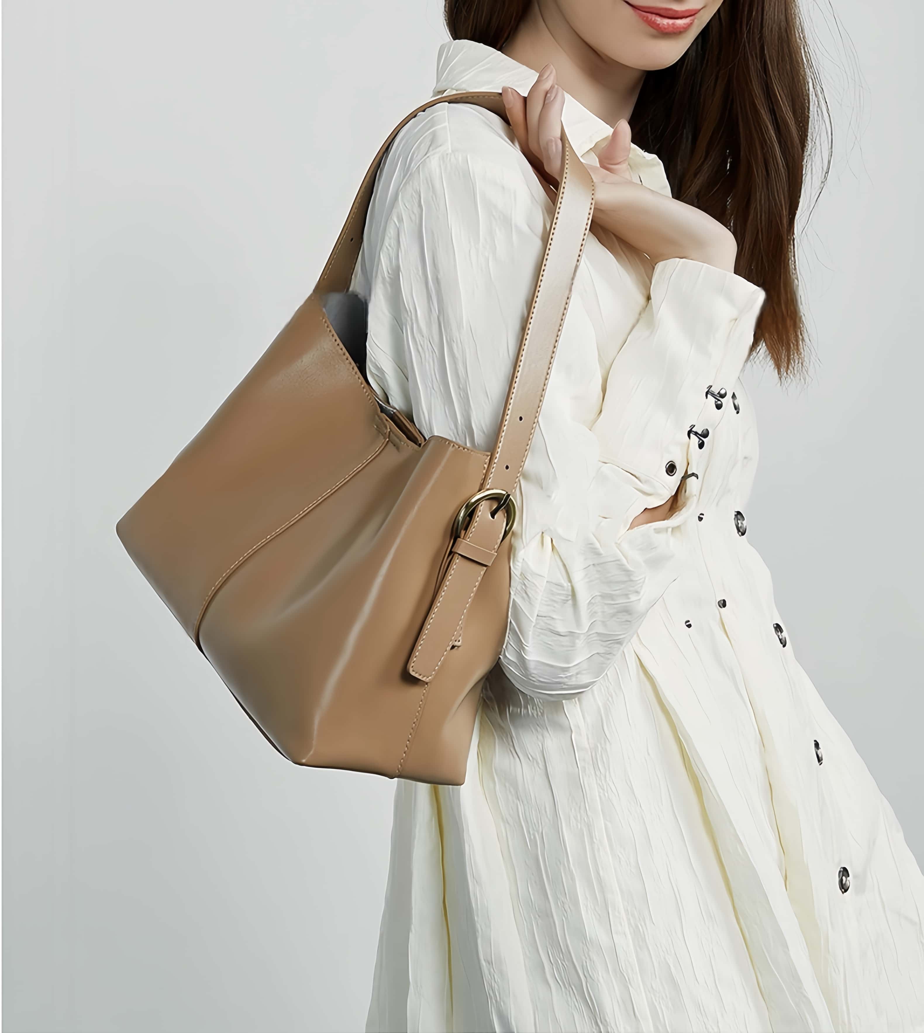 新発売！| カーキ|黒|コーヒー |3色|3WAY|牛革ハンドバッグ|牛革ショルダーバッグ|エブニングバッグ