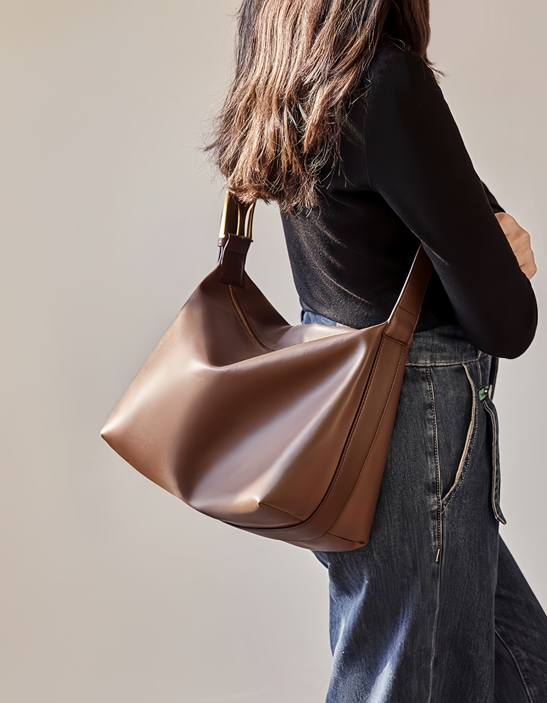 コーヒー|ベージュ|カラメル|黒|白|クリーム•6色|牛革ショルダーバッグ