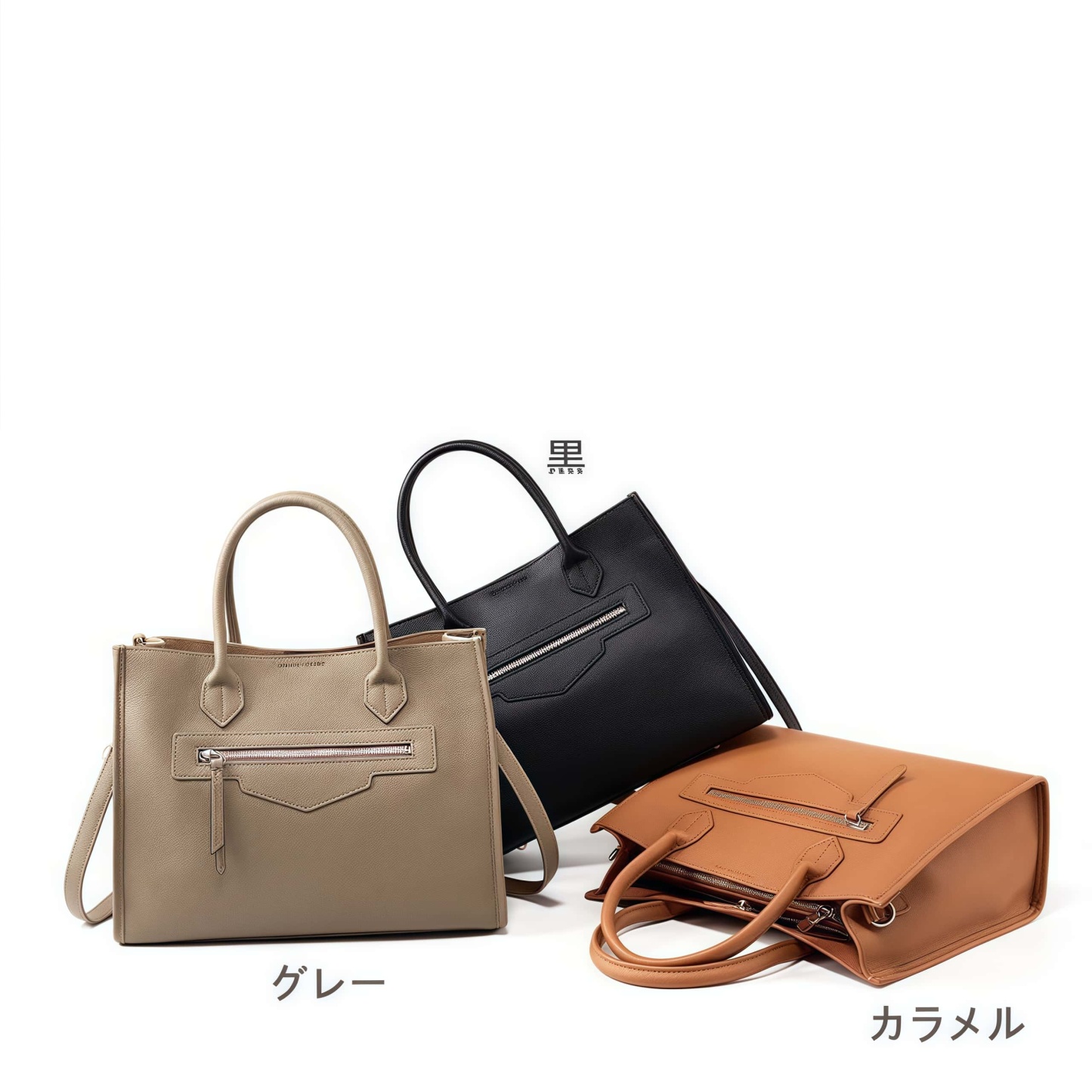 エレガント！グレー|黒|カラメル|3色•3WAY•天然の厚みのある柔らかい牛革ハンドバッグ•牛革肩掛けバッグ