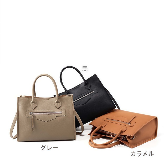 エレガント！グレー|黒|カラメル|3色•3WAY•天然の厚みのある柔らかい牛革ハンドバッグ•牛革肩掛けバッグ