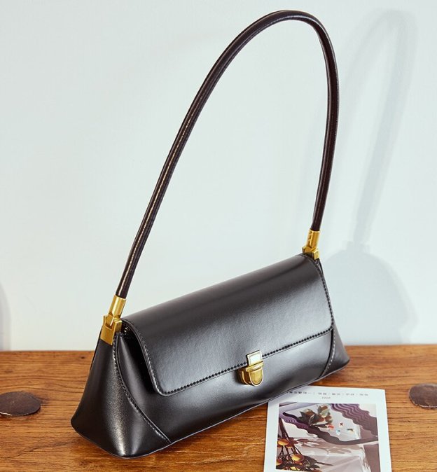 高級感 !|茶|黒|白|カーキ|4色|牛革ショルダーバッグ|牛革ハンドバッグ