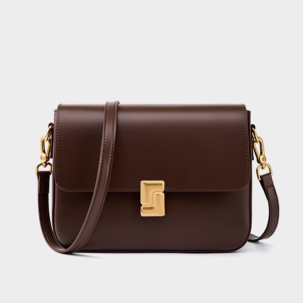 軽くて持ちやすい ！黒|白|コーヒー|カラメル|4色|牛革斜ショルダーバッグ