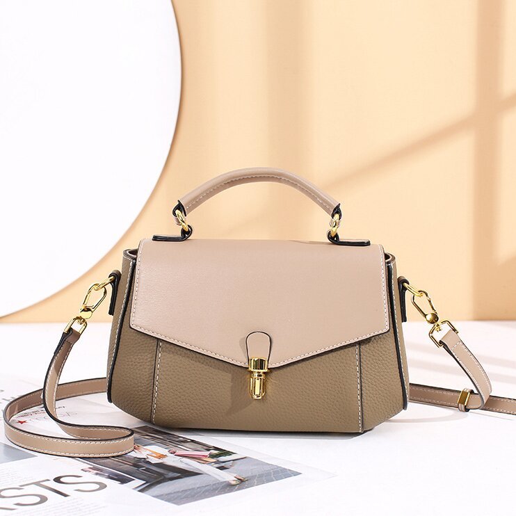 牛革斜め掛けバッグ|片肩バッグ|牛革ハンドバッグ|スーツに合わせる