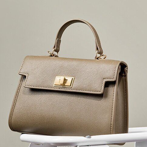 上品な気質 ！|黒|カラメル|カーキ|3色|牛革ハンドバッグ|牛革ショルダーバッグ