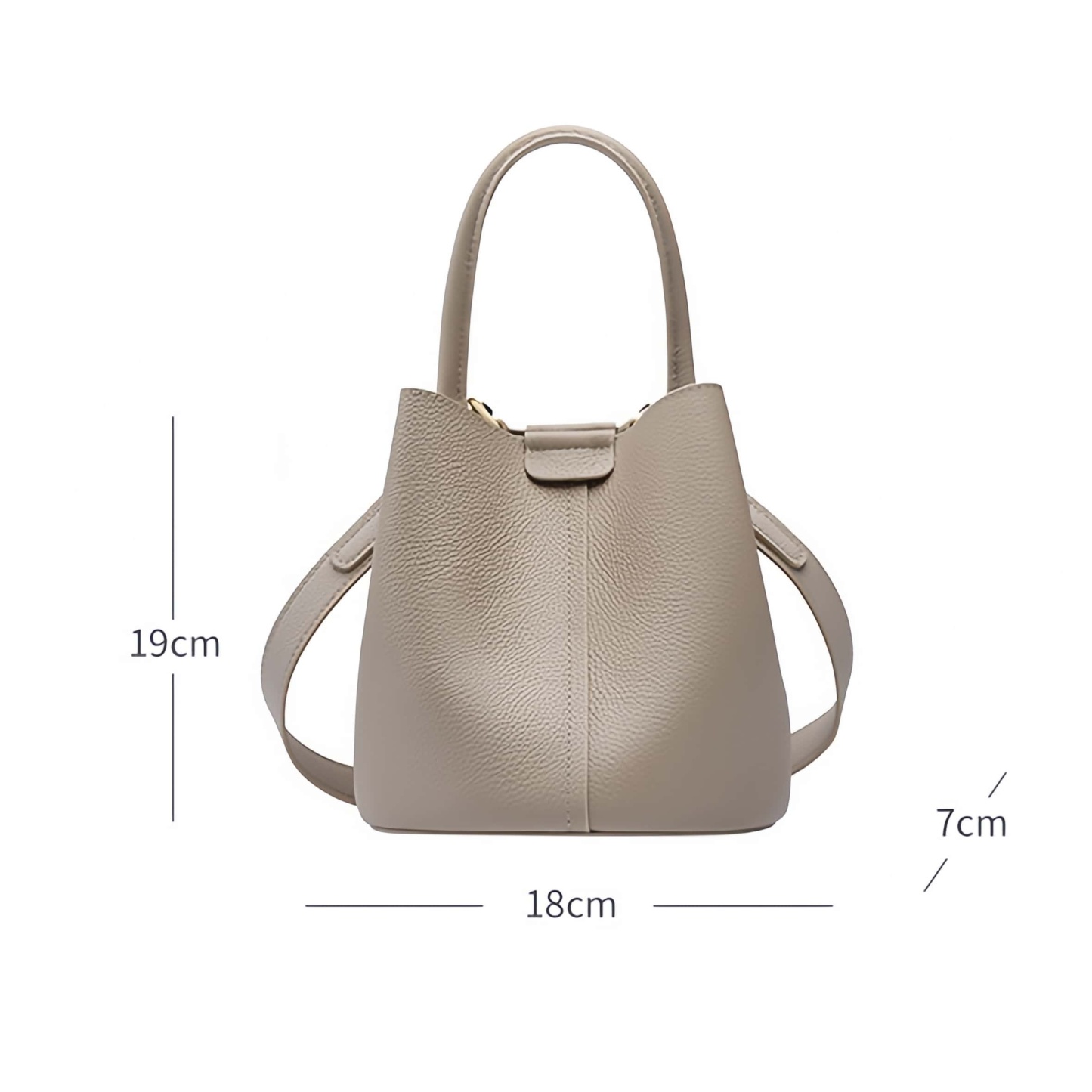 子袋付きの多機能牛革バッグ|本革ハンドバッグ｜斜め掛けバッグ｜2本のショルダーストラップが付属して