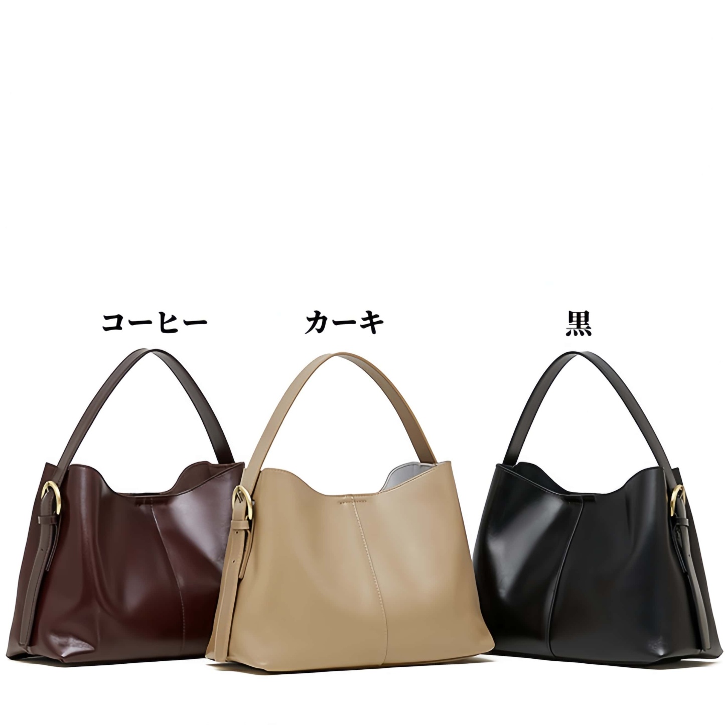 新発売！| カーキ|黒|コーヒー |3色|3WAY|牛革ハンドバッグ|牛革ショルダーバッグ|エブニングバッグ