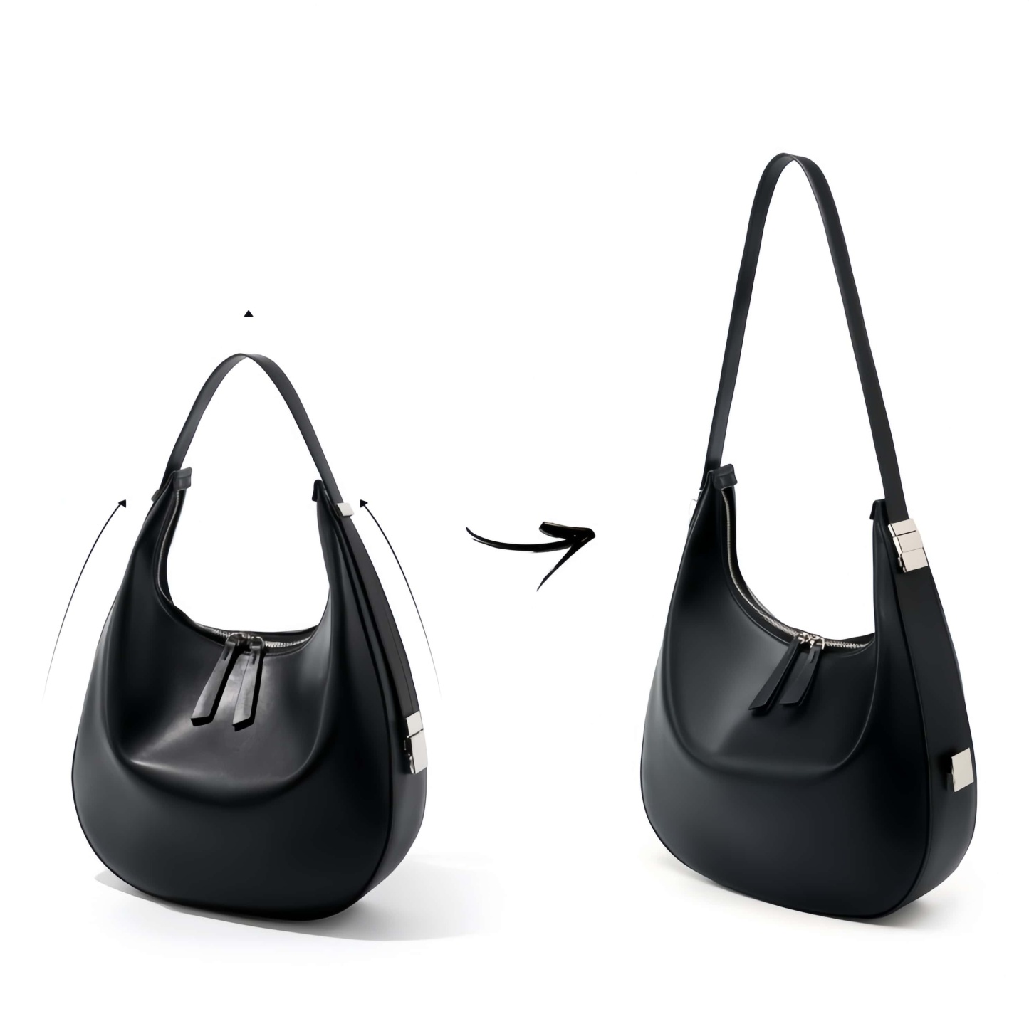 高級感たっぷり！•乳白|黒|2色•天然牛革トートバッグ •牛革シングルショルダーバッグ