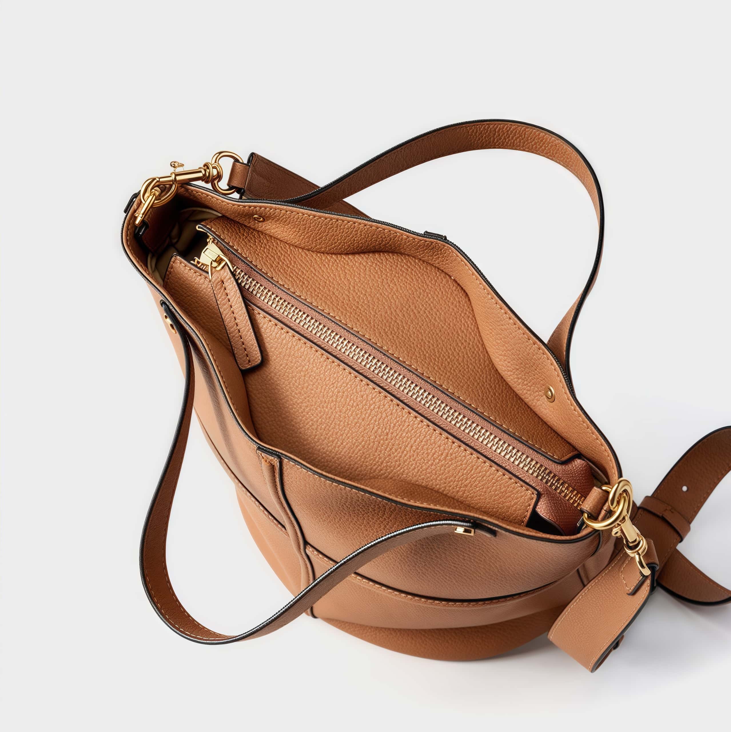 エレガントで高級感！•カラメル|黒|2色•3WAY•上質な厚手な天然軟めな牛革ハンドバッグ•牛革ショルダーバッグ