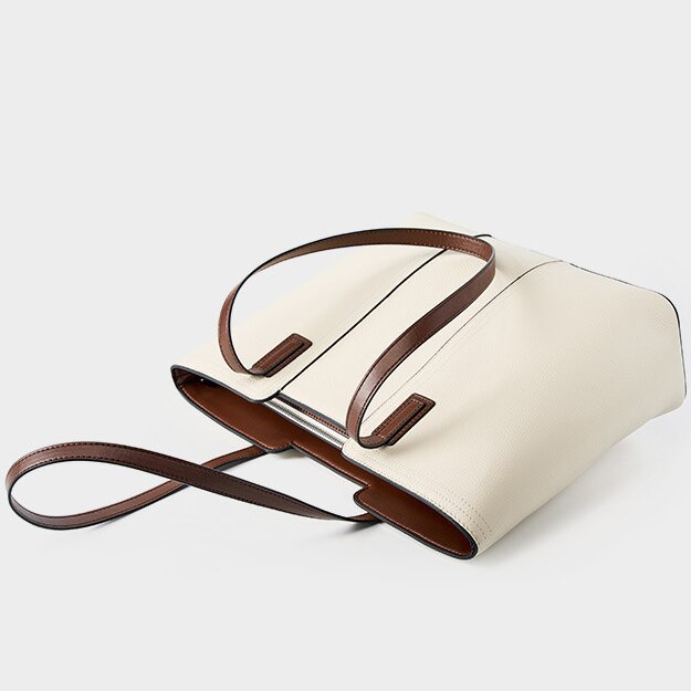 上質な天然牛革トートバッグ |大容量設計|通勤に最適