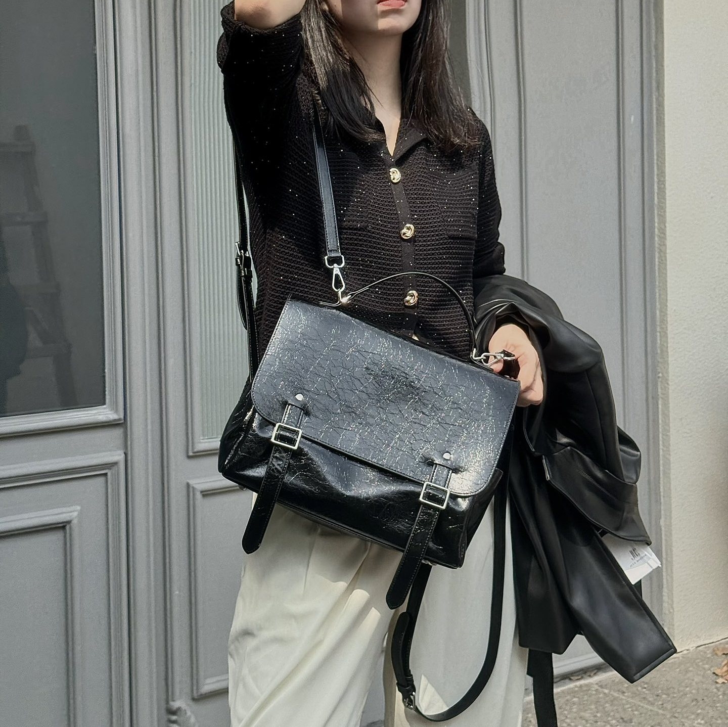 ▪高級感 ！ ▪4色•3つの使用モードを切り替え自在▪天然な牛革リユックバック▪牛革ショルダーバッグ▪ハンドバッグ