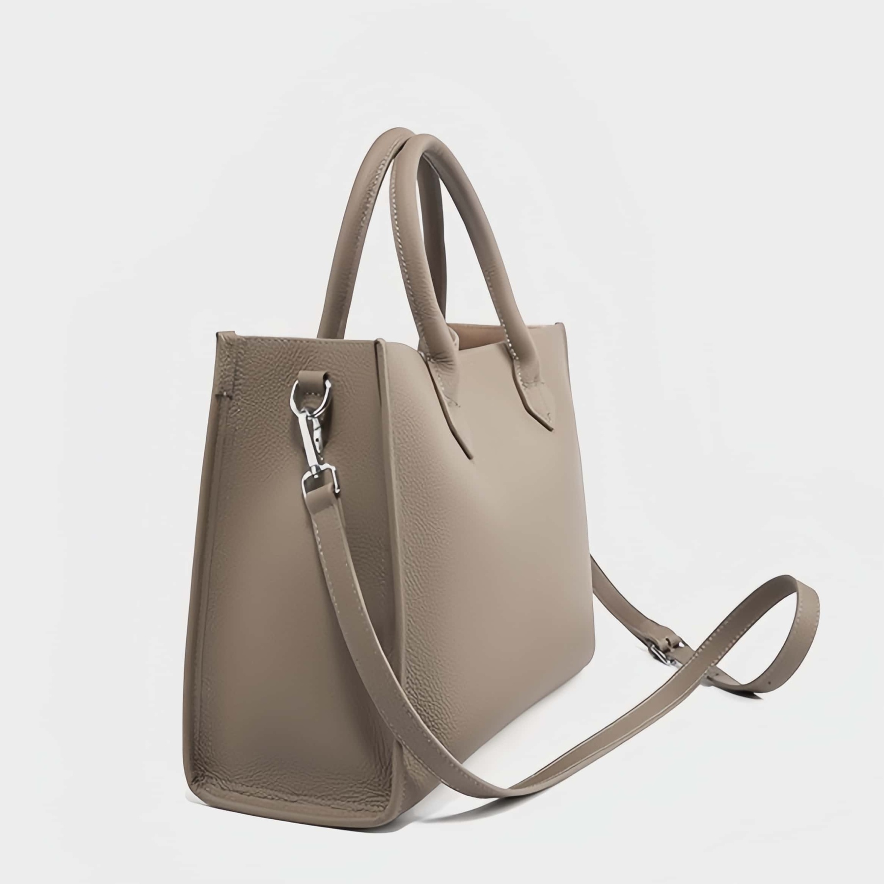 エレガント！グレー|黒|カラメル|3色•3WAY•天然の厚みのある柔らかい牛革ハンドバッグ•牛革肩掛けバッグ