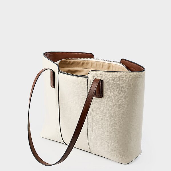 上質な天然牛革トートバッグ |大容量設計|通勤に最適