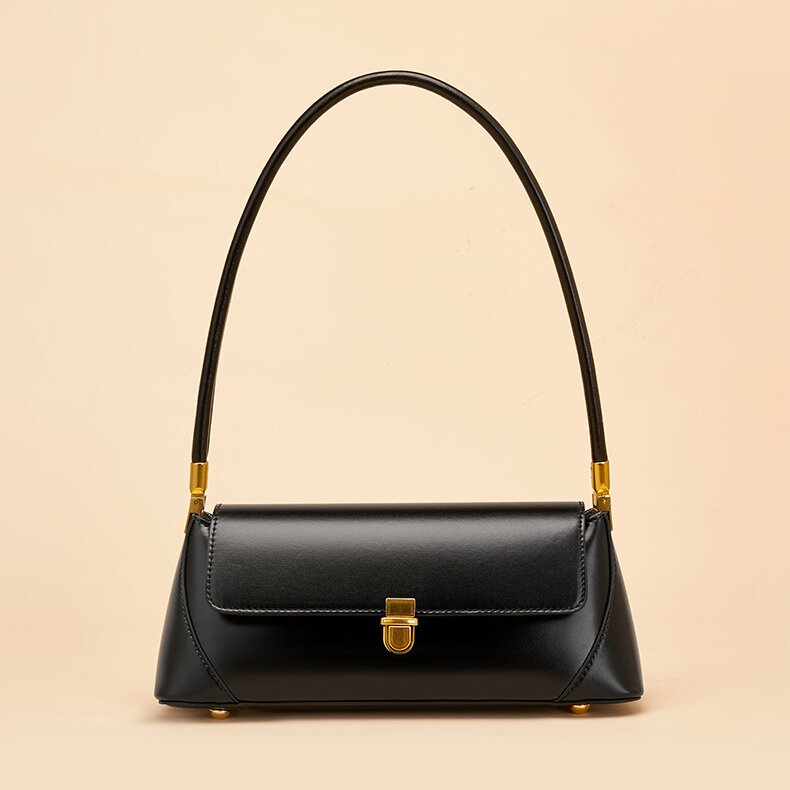 高級感 !|茶|黒|白|カーキ|4色|牛革ショルダーバッグ|牛革ハンドバッグ