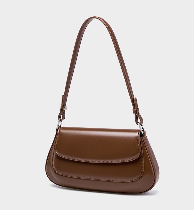 レザーエブニングバッグ|牛革ショルダーバッグ|斜め掛けバッグ