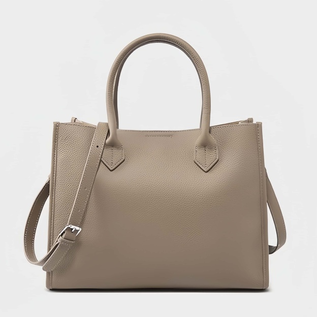 エレガント！グレー|黒|カラメル|3色•3WAY•天然の厚みのある柔らかい牛革ハンドバッグ•牛革肩掛けバッグ