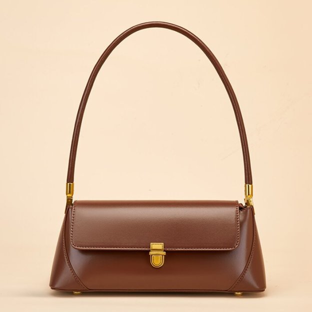 高級感 !|茶|黒|白|カーキ|4色|牛革ショルダーバッグ|牛革ハンドバッグ