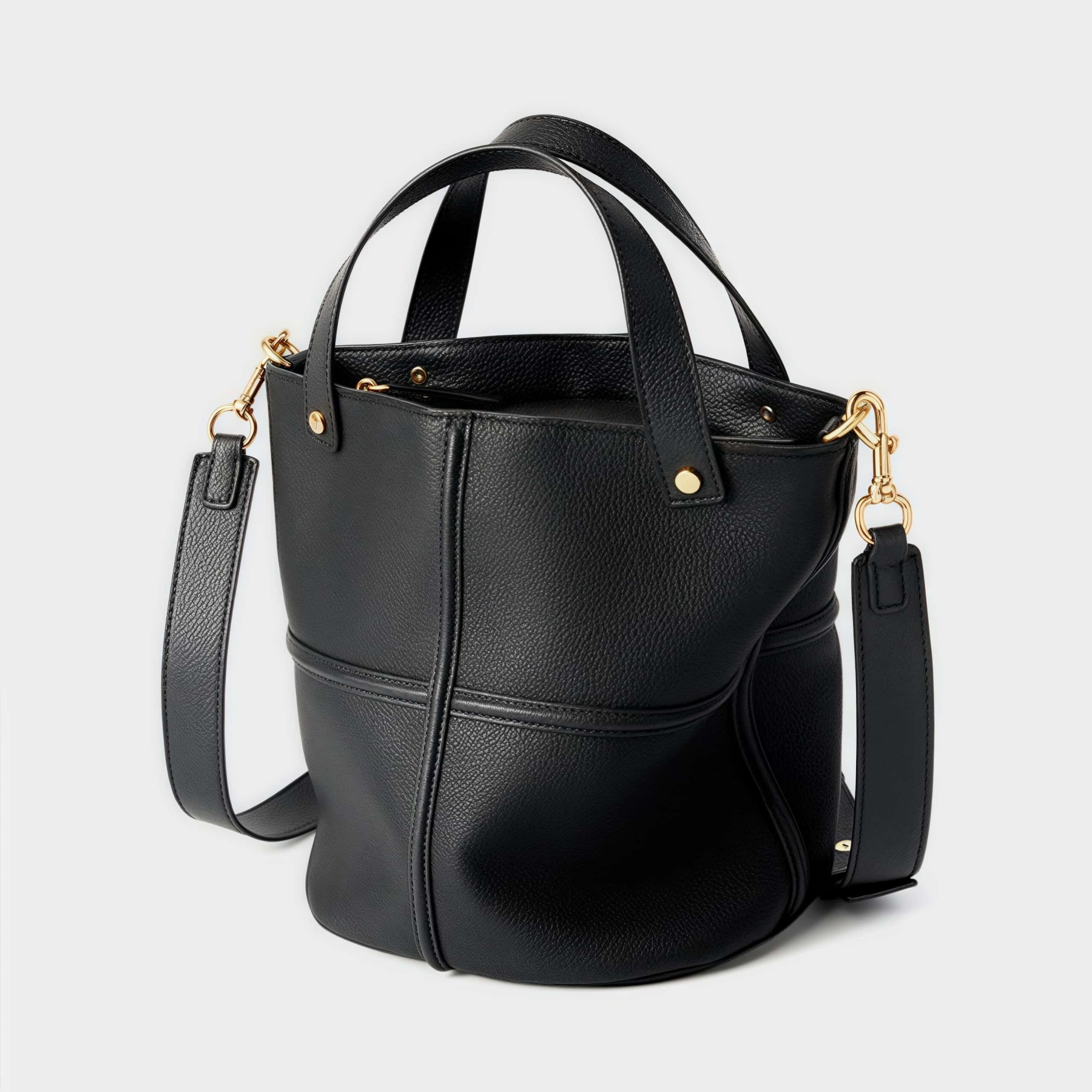 エレガントで高級感！•カラメル|黒|2色•3WAY•上質な厚手な天然軟めな牛革ハンドバッグ•牛革ショルダーバッグ