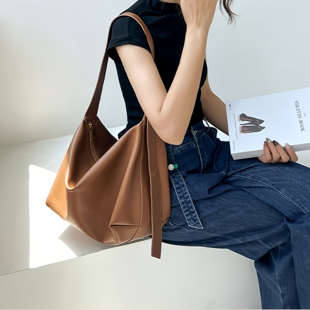 コーヒー|ベージュ|カラメル|黒|白|クリーム•6色|牛革ショルダーバッグ