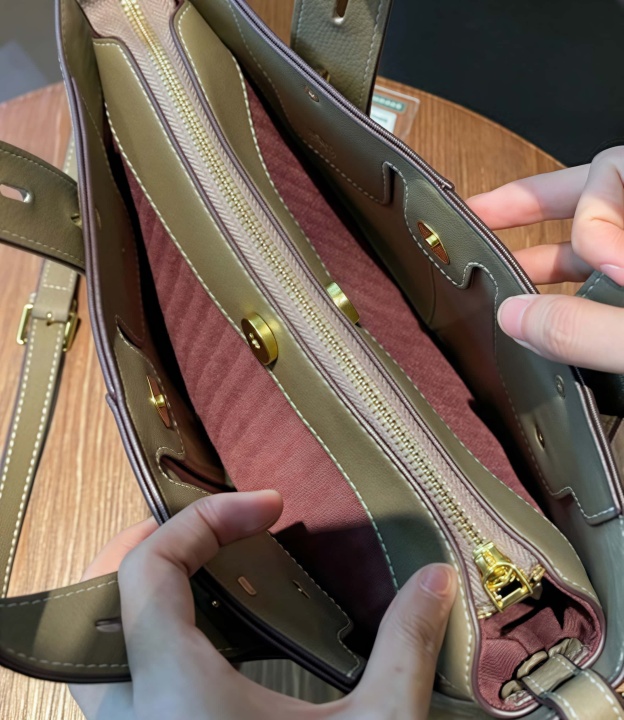 優雅な気質 ！•天然の厚みのある柔らかい牛革ハンドバッグ•牛革ショルダ一バッグ 