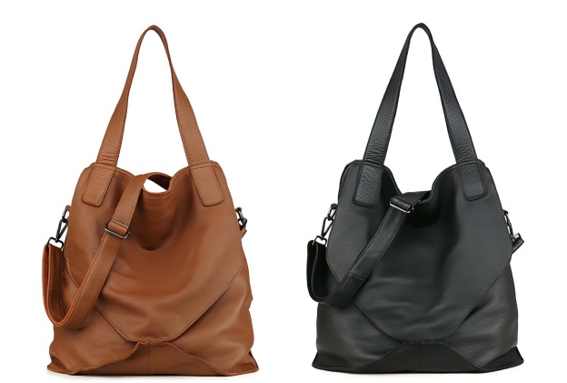 新作！【粋】シリーズ|茶|黒|2色|2WAY|天然牛革製トートバッグ兼斜め掛けバッグ|シンプルで魅力的な大容量デザイン