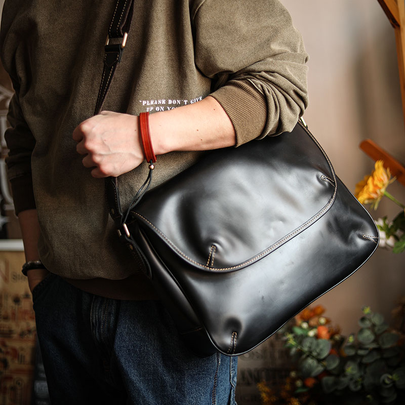 植物タンニン鞣しの天然牛革斜ショルダーバッグXK3056781HD