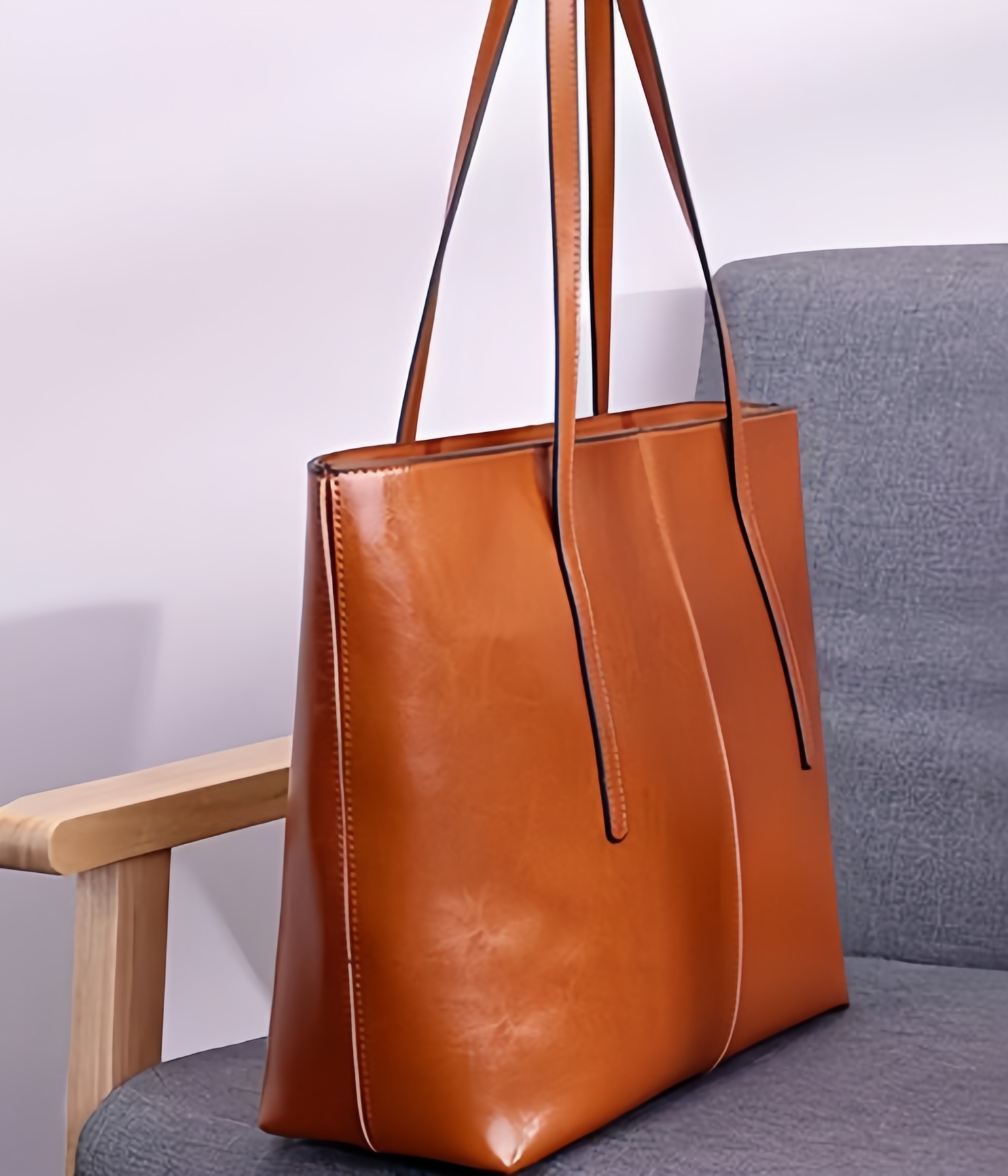 7色もっと選択※ユニセックス※上質な植物鞣し牛革トートバッグ※通勤|旅行