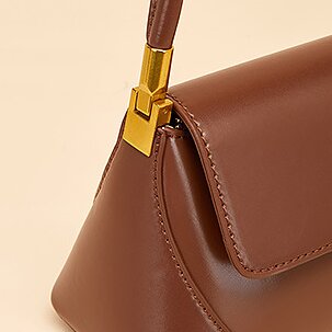 高級感 !|茶|黒|白|カーキ|4色|牛革ショルダーバッグ|牛革ハンドバッグ