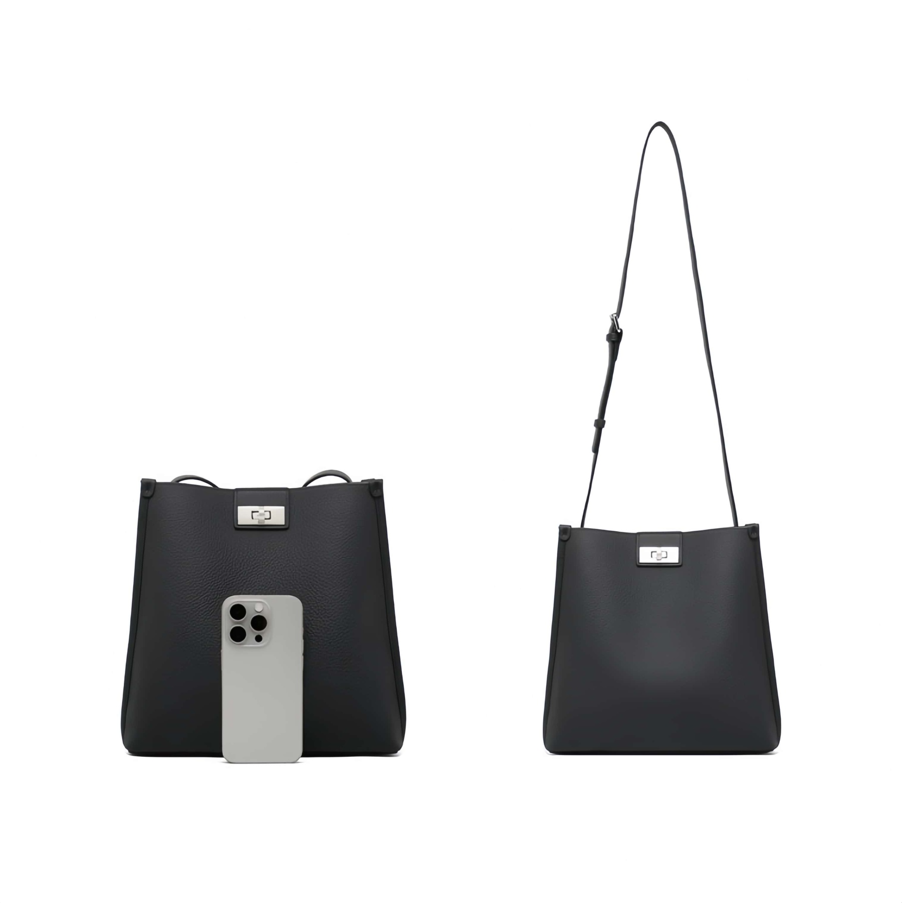 細部まで丁寧 ！|黒|カーキ|天然牛革斜ショルダーバッグ|牛革肩掛けバッグ