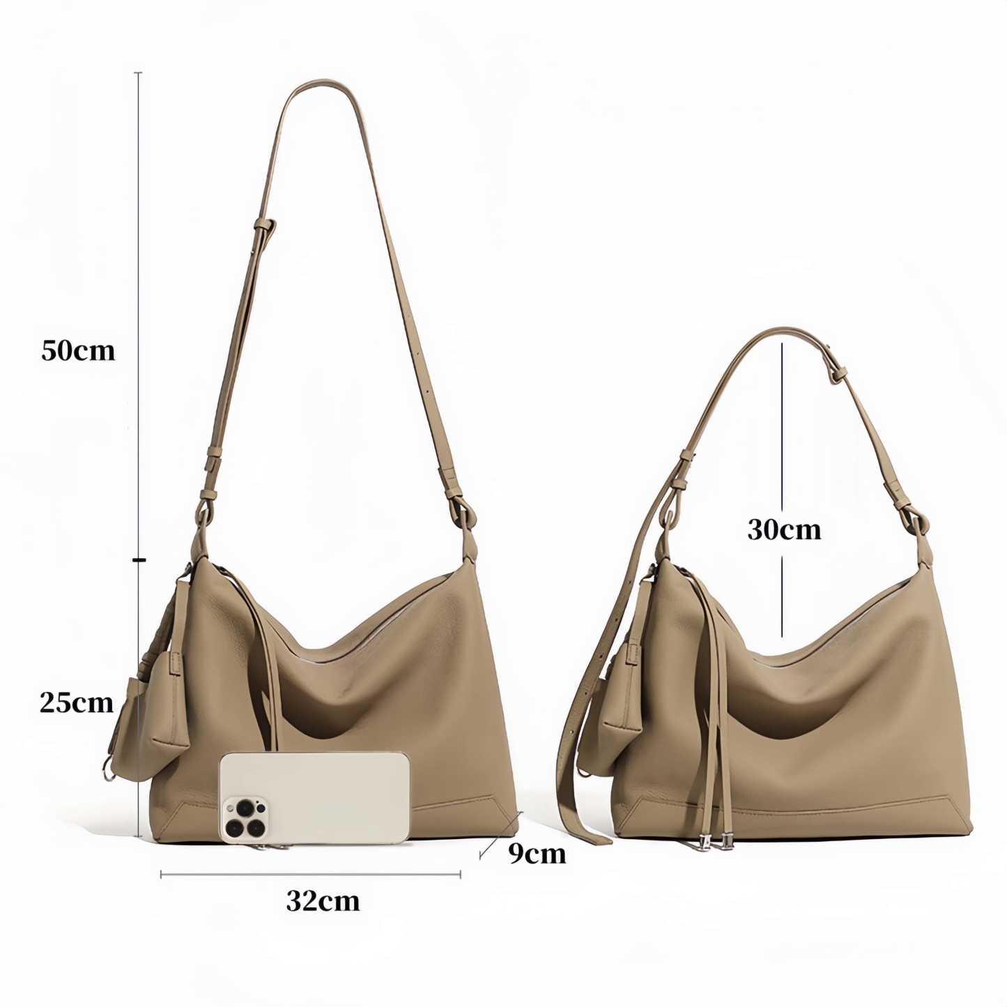 【新作登場】シンプルスタイル 牛革バッグ｜3 通り使い分け可能（ショルダー・クロス・トート）｜ブラジル産上質牛革