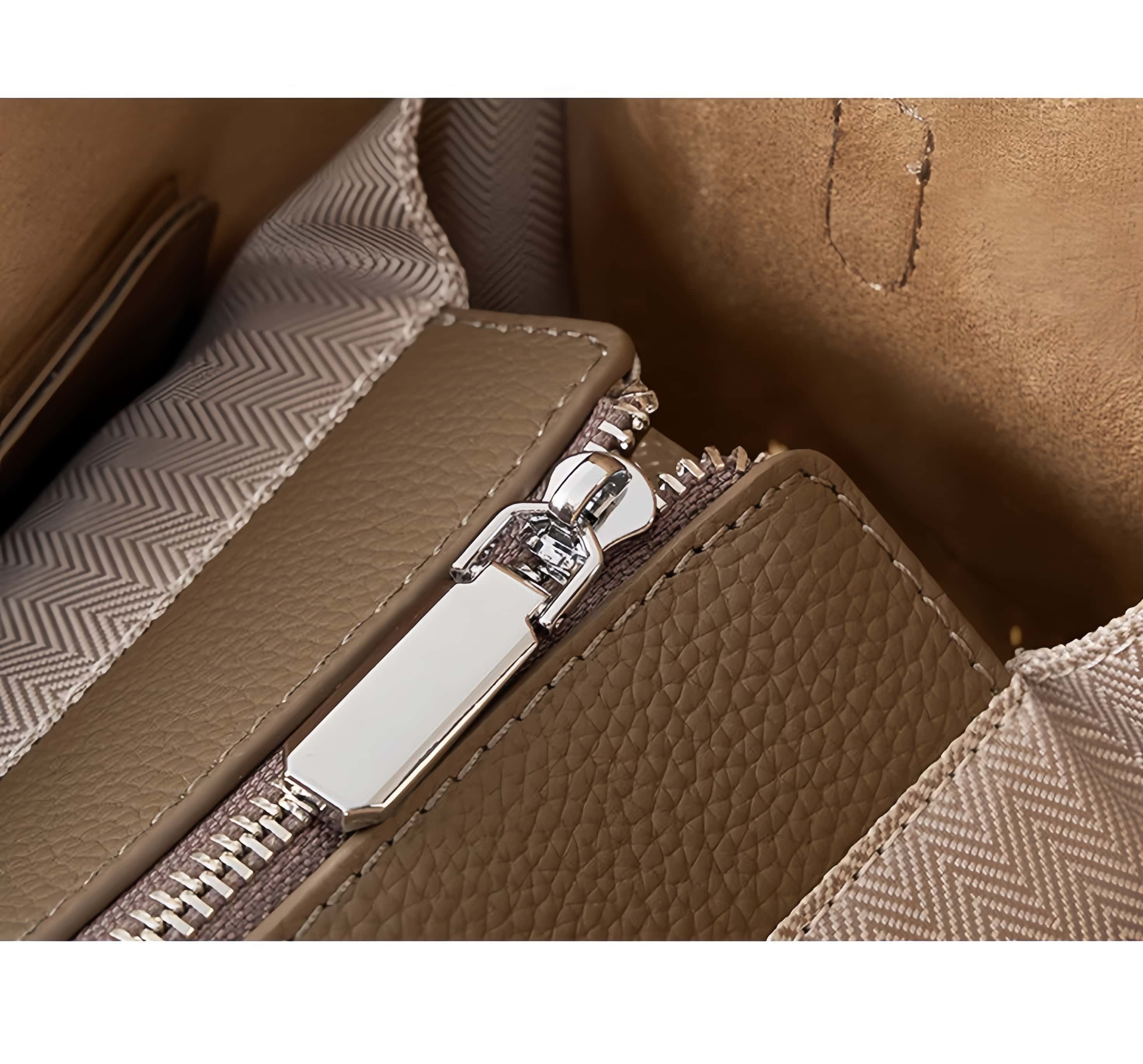 エレガント！グレー|黒|カラメル|3色•3WAY•天然の厚みのある柔らかい牛革ハンドバッグ•牛革肩掛けバッグ