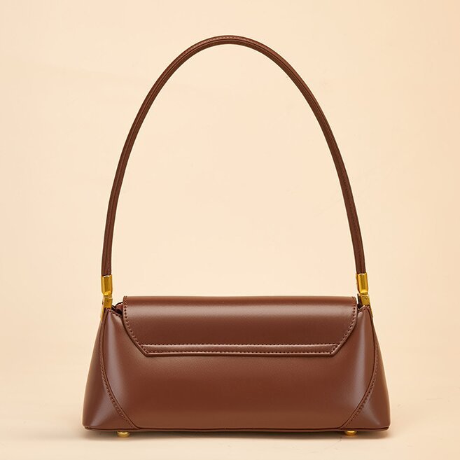 高級感 !|茶|黒|白|カーキ|4色|牛革ショルダーバッグ|牛革ハンドバッグ