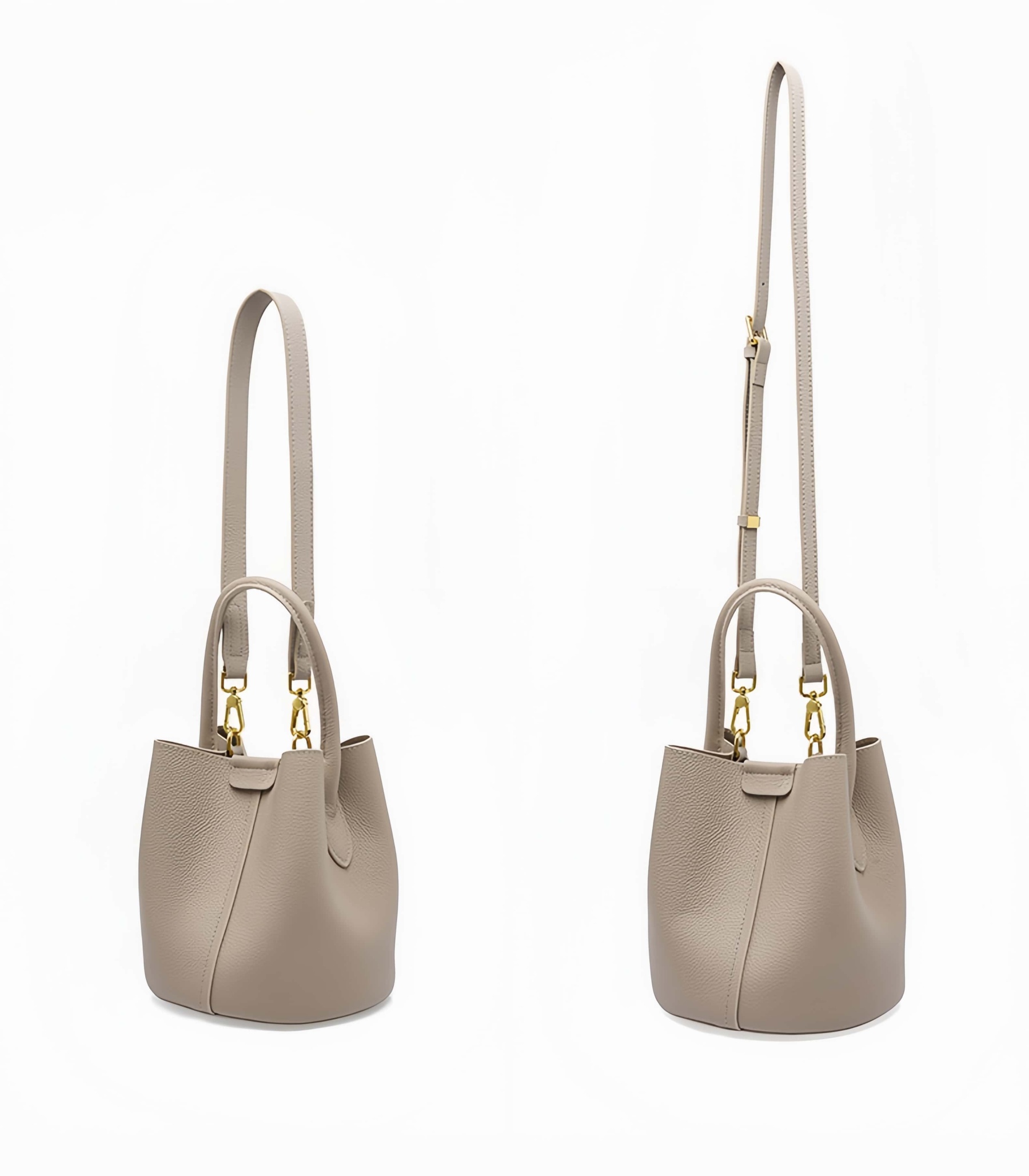 子袋付きの多機能牛革バッグ|本革ハンドバッグ｜斜め掛けバッグ｜2本のショルダーストラップが付属して