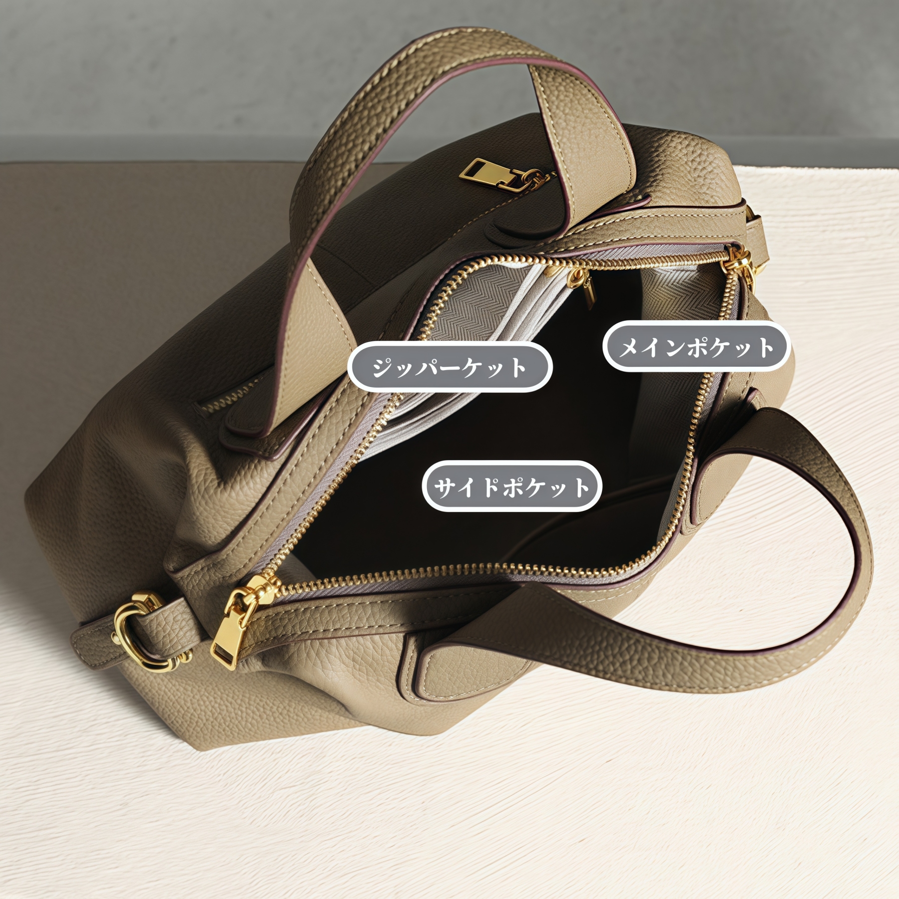 はフェミニンな魅力 ！•5色•3WAY•天然牛革ハンドバッグ•牛革ショルダーバッグ•2本の肩ベルト