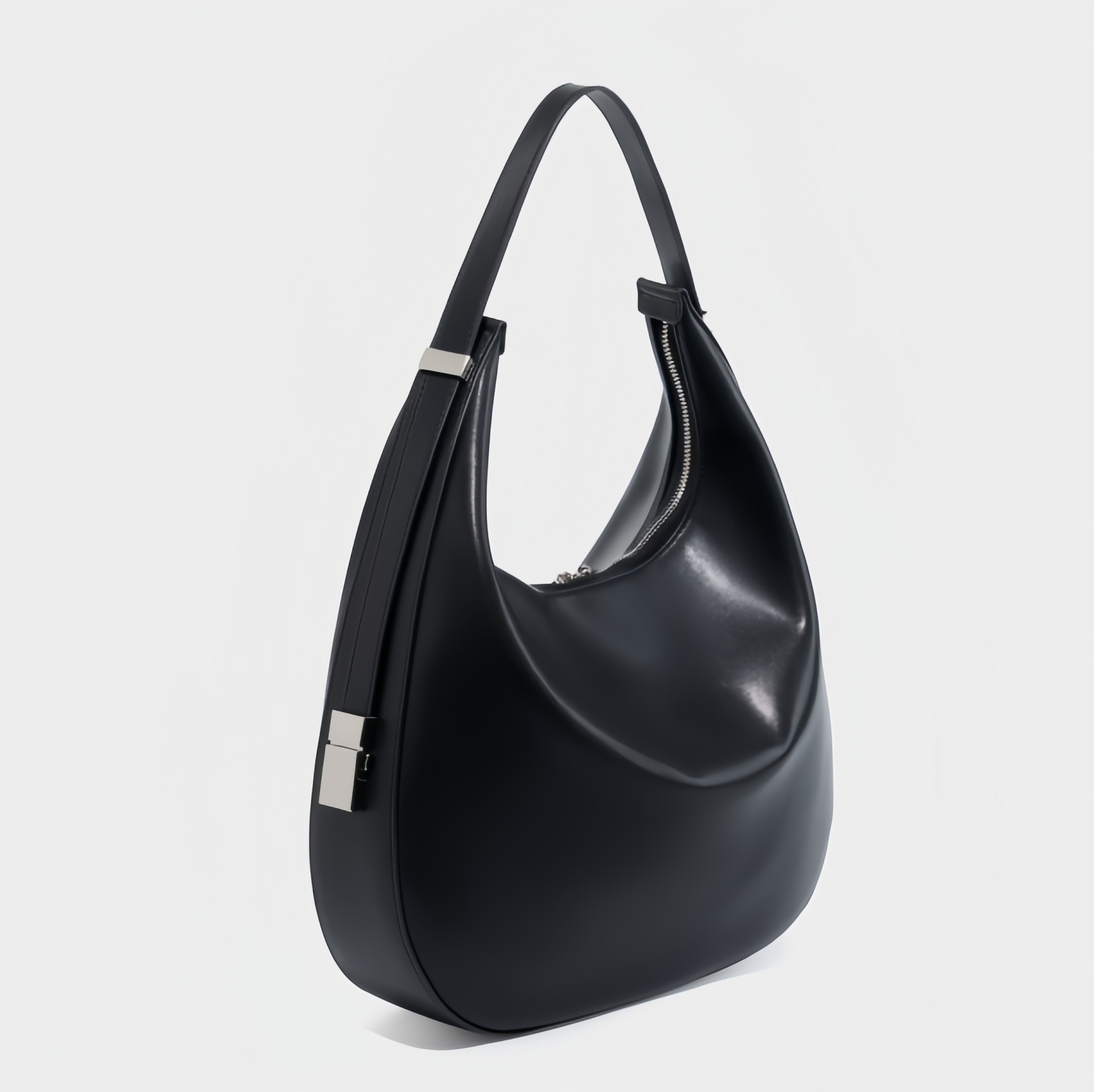 高級感たっぷり！•乳白|黒|2色•天然牛革トートバッグ •牛革シングルショルダーバッグ