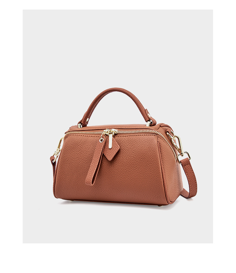 洗練されたエレガンス ！•グレー|黒|カラメル|3色•3WAY•天然牛革ハンドバッグ•牛革ショルダーバッグ