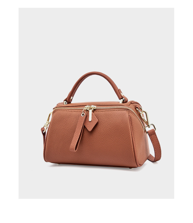 洗練されたエレガンス ！•グレー|黒|カラメル|3色•3WAY•天然牛革ハンドバッグ•牛革ショルダーバッグ