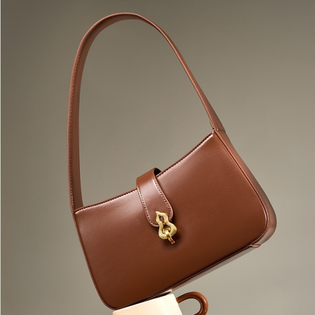 3色▪茶|黒|クラレット▪天然牛革ハンドバッグ▪牛革肩掛けバッグ