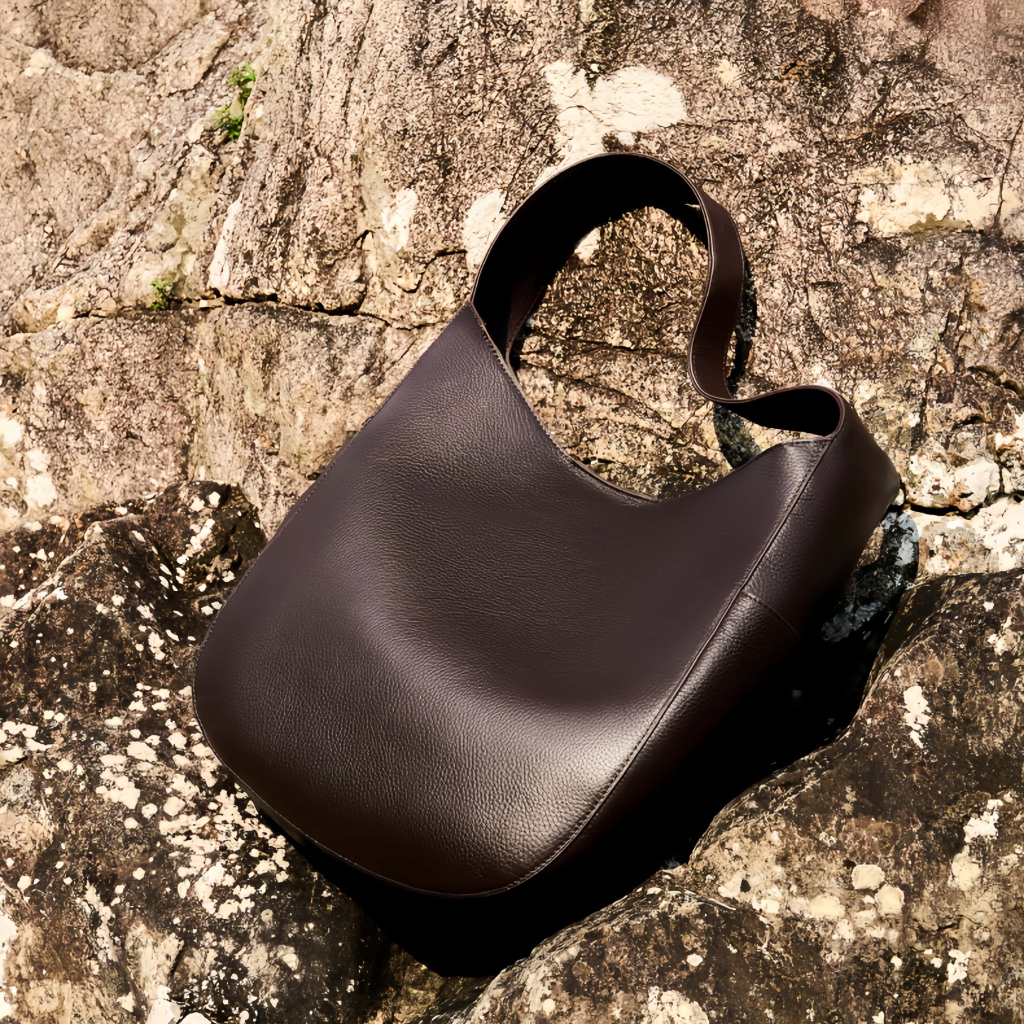 細部まで丁寧！|黒|コーヒー|2色|牛革ハンドバッグ |牛革トートバッグ