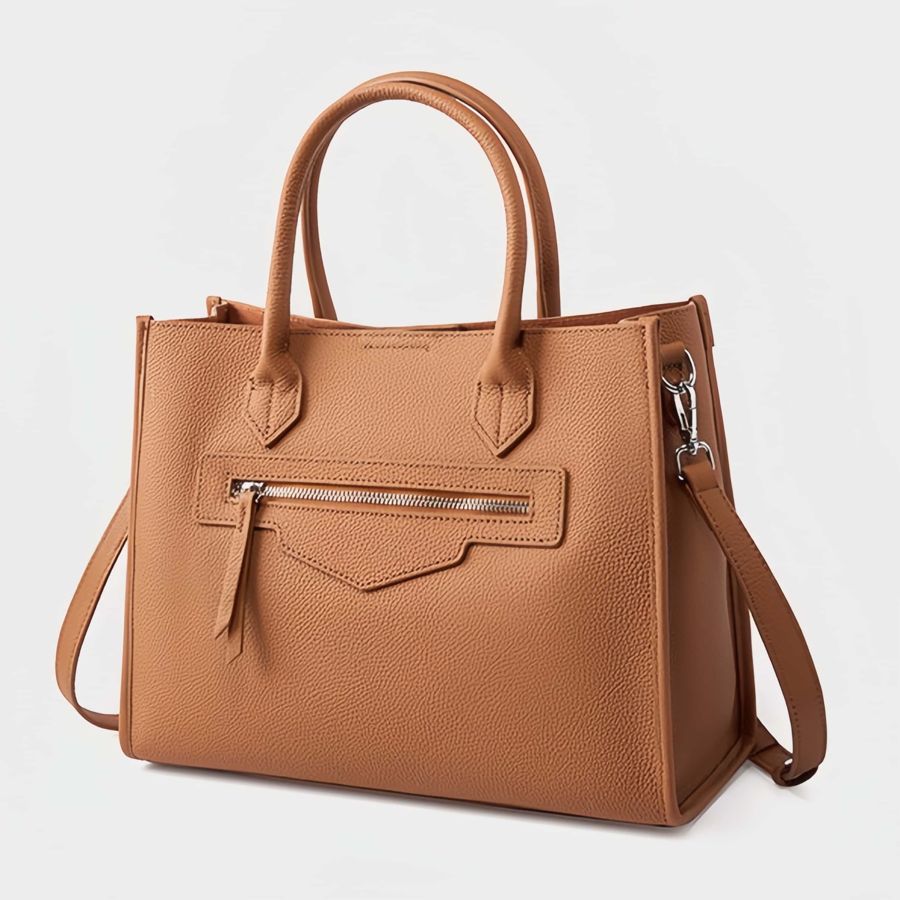 エレガント！グレー|黒|カラメル|3色•3WAY•天然の厚みのある柔らかい牛革ハンドバッグ•牛革肩掛けバッグ