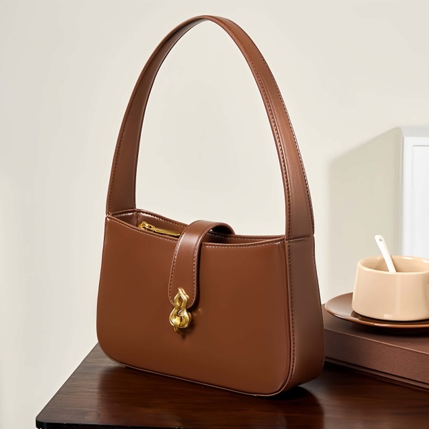 3色▪茶|黒|クラレット▪天然牛革ハンドバッグ▪牛革肩掛けバッグ