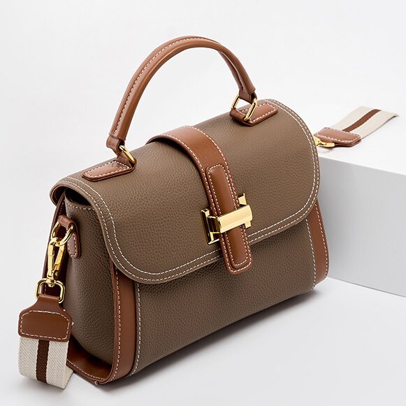 上質の魅力 ！|白|グレー|2色|牛革ハンドバッグ♥牛革ショルダーバッグ