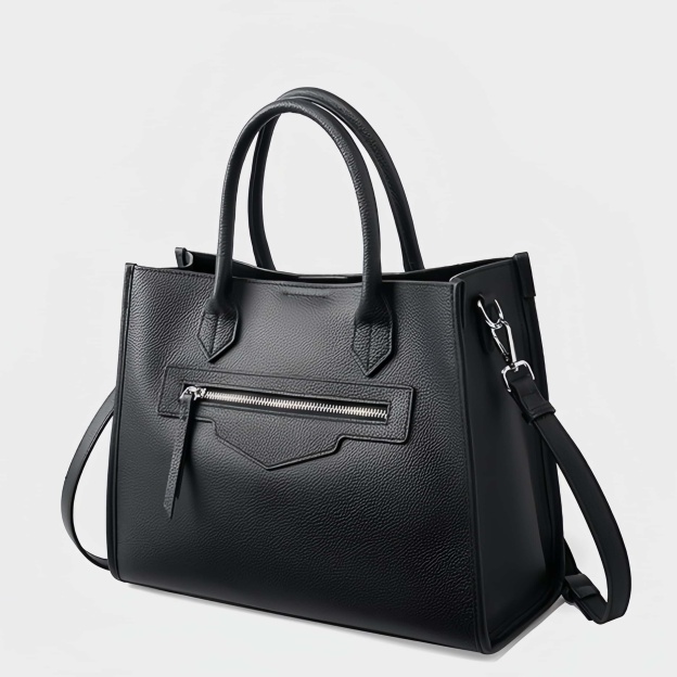 エレガント！グレー|黒|カラメル|3色•3WAY•天然の厚みのある柔らかい牛革ハンドバッグ•牛革肩掛けバッグ