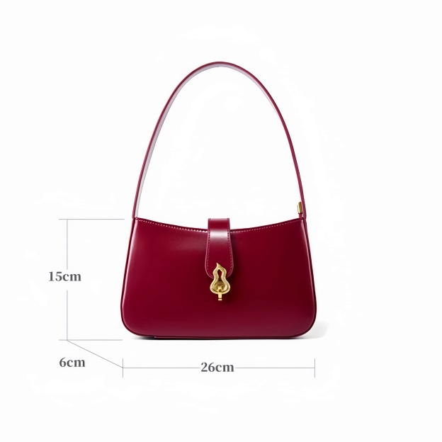 3色▪茶|黒|クラレット▪天然牛革ハンドバッグ▪牛革肩掛けバッグ