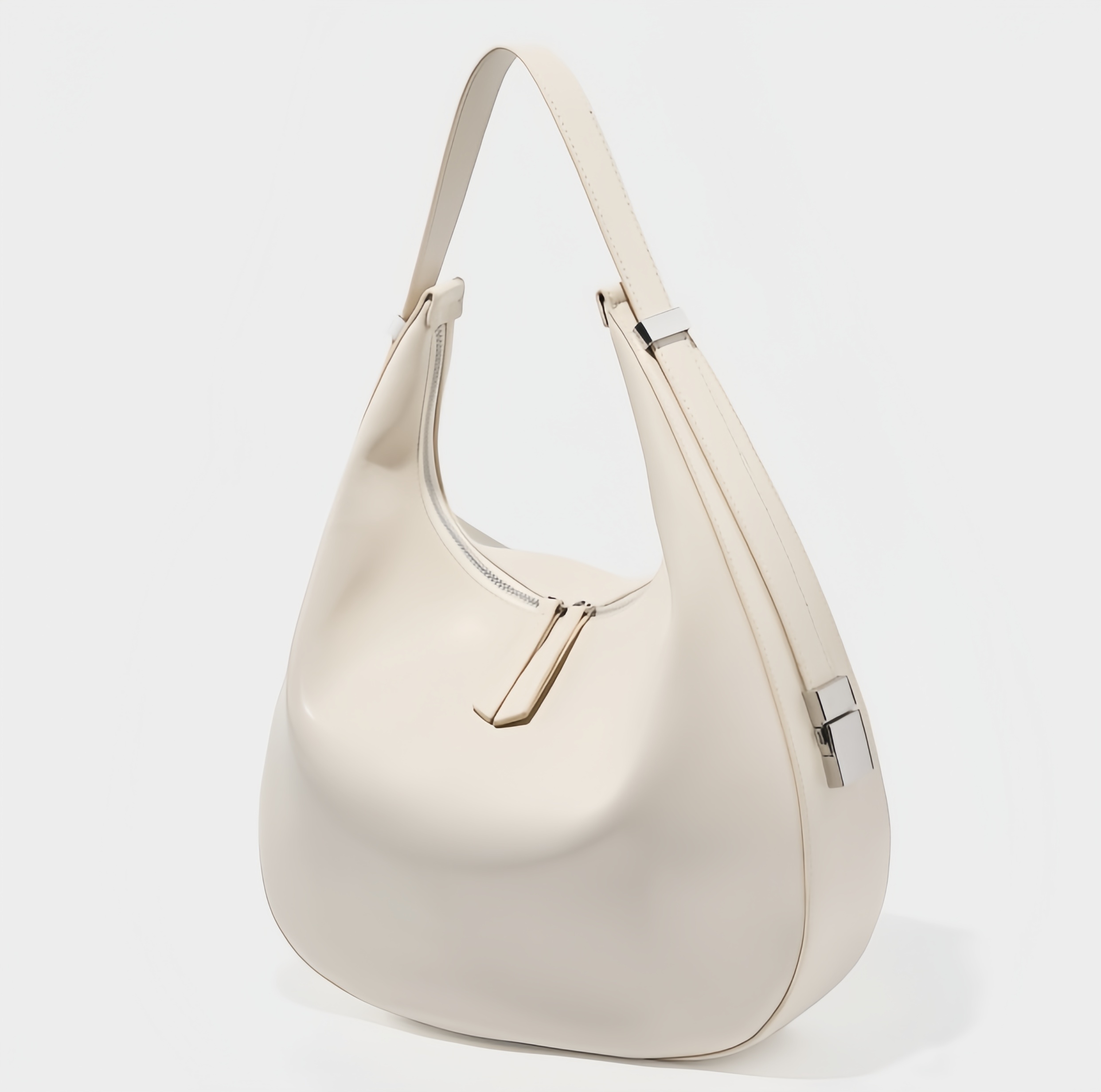 高級感たっぷり！•乳白|黒|2色•天然牛革トートバッグ •牛革シングルショルダーバッグ