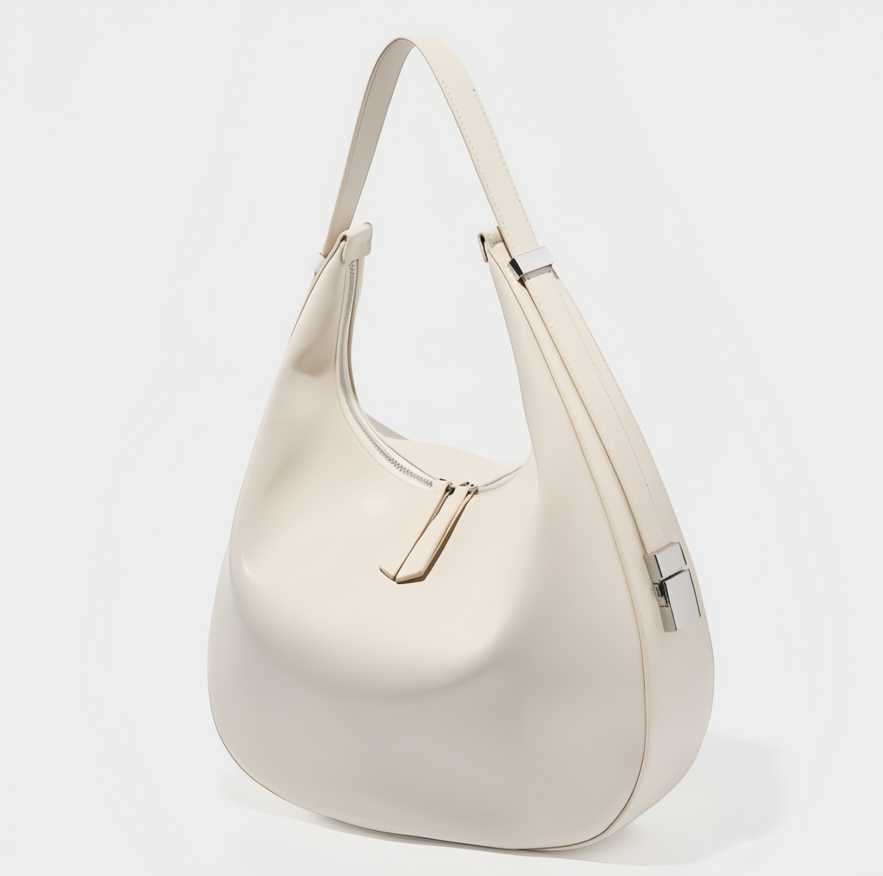 高級感たっぷり！•乳白|黒|2色•天然牛革トートバッグ •牛革シングルショルダーバッグ