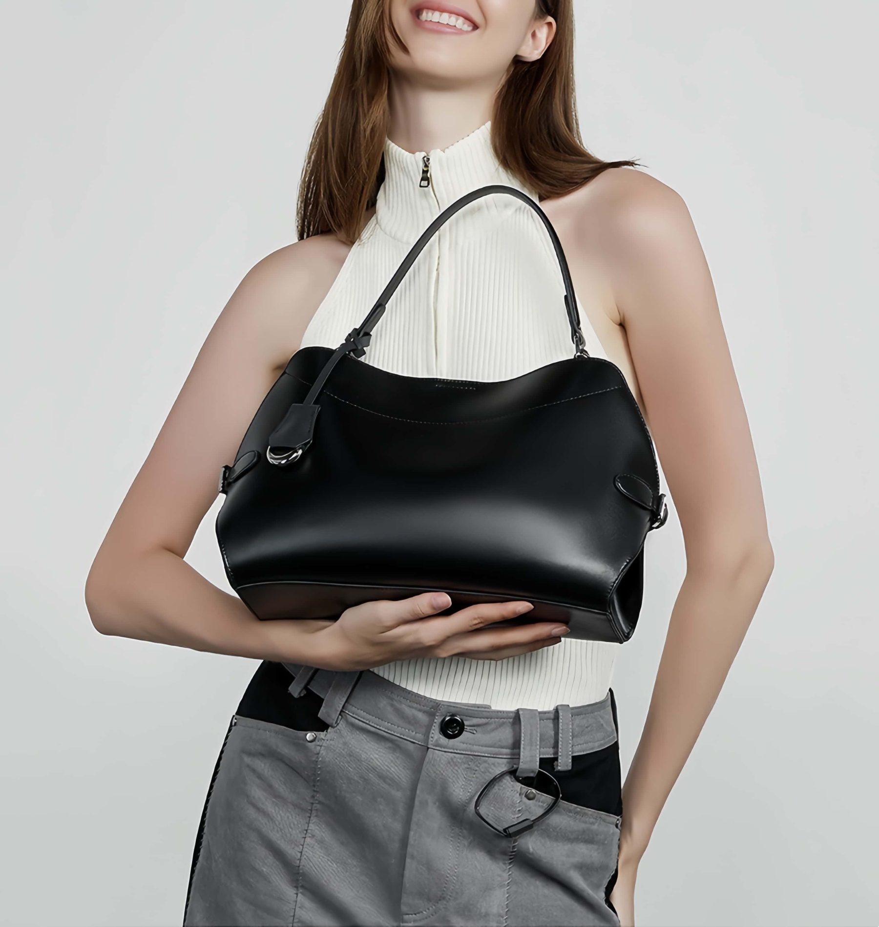 NEW ! |3WAY|牛革ハンドバッグ|牛革ショルダーバッグ| マザーバッグ