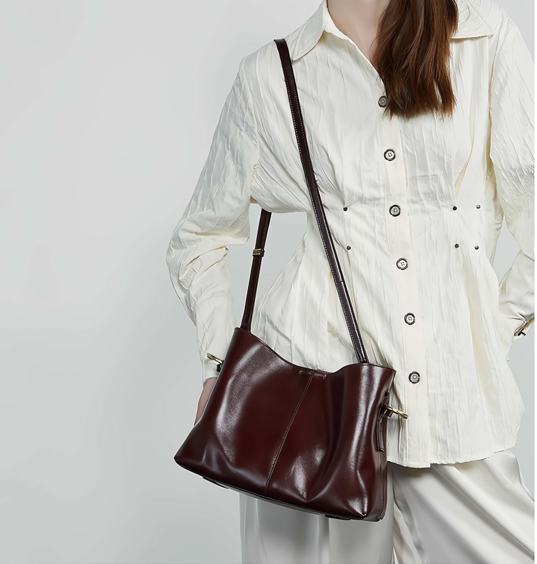 新発売！| カーキ|黒|コーヒー |3色|3WAY|牛革ハンドバッグ|牛革ショルダーバッグ|エブニングバッグ