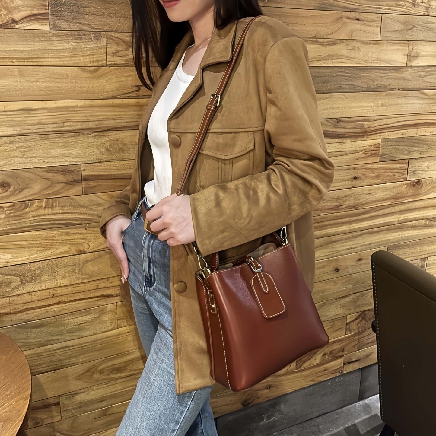 レディースレザーバッグ|牛革ハンドバッグ|3WAY|7色|牛革ショルダーバッグ